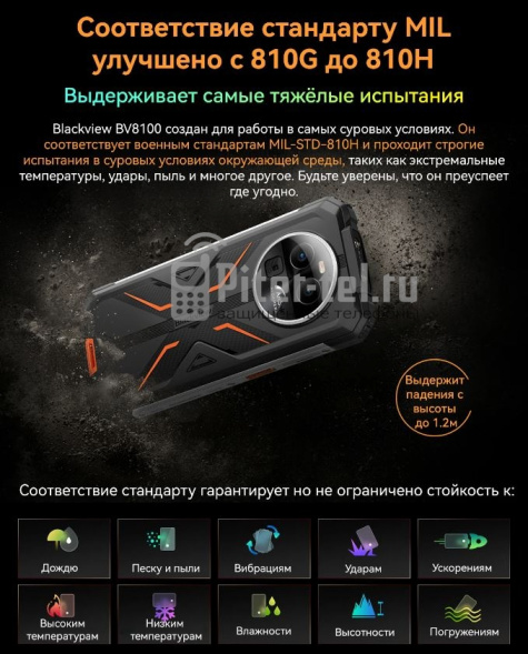 Смартфон Blackview BV8100 8/256Gb Black